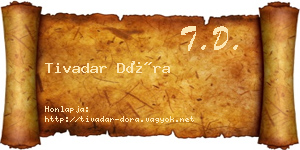 Tivadar Dóra névjegykártya